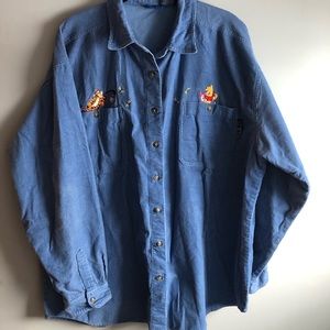 Vintage Winnie the Pooh Corduroy Button Up
